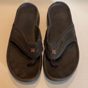 New Balance Dark Brown Flip-Flop Sandals
